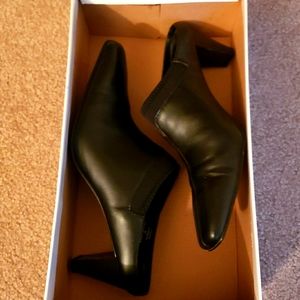 GNW leather heeled mule
